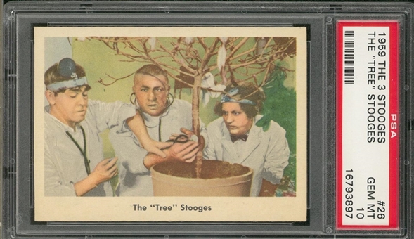 1959 Fleer "Three Stooges" #26 "The Tree Stooges" – PSA GEM MT 10